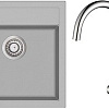 Кухонная мойка Aquasanita Tesa SQT100W + Sabiaduo 2963 (серебристый 220/хром 001)