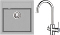Кухонная мойка Aquasanita Tesa SQT100W + Sabiaduo 2963 (серебристый 220/хром 001)