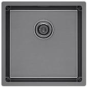 Кухонная мойка Paulmark Lassan 44 UNI LA44-GM (черный/вороненая сталь)