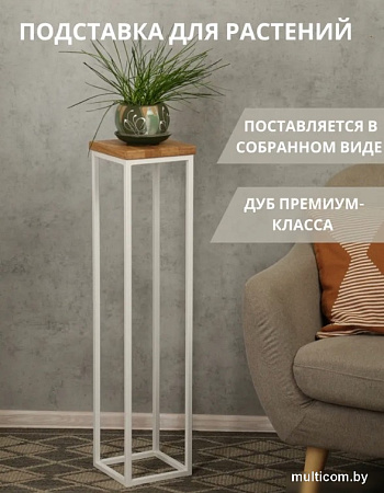 Подставка Stal-Massiv 10805-F90/W (белый/дуб натуральный)