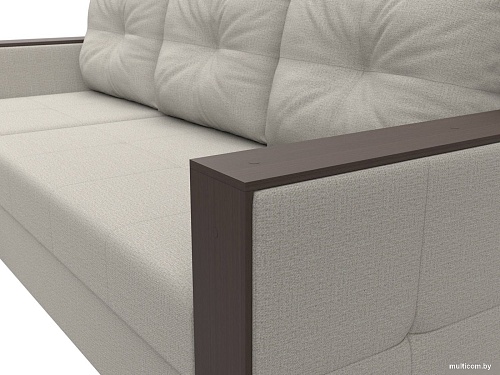 Угловой диван Лига диванов Валенсия Лайт левый 125970L (рогожка амур бежевый)