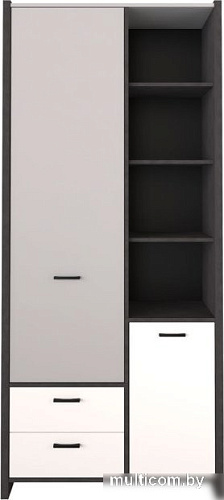 Шкаф распашной Black Red White Kristoff REG2D2S (матера/серый)
