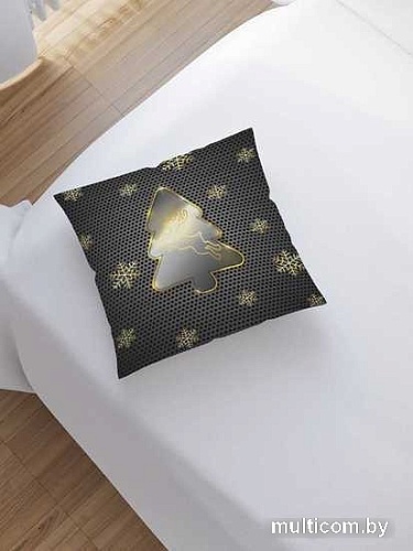 Чехол на подушку JoyArty Золотая ель sl_5694