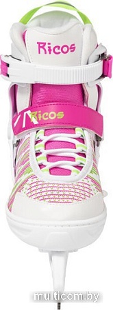 Роликовые коньки Ricos Props PW-223B M (р. 37-40, белый/розовый)