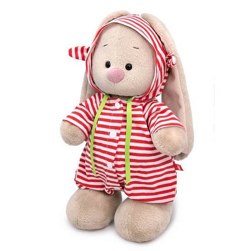 Классическая игрушка BUDI BASA Collection Зайка Ми в полосатом комбинезоне StM-506 (25 см)