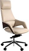 Кресло Norden Шопен FK 0005-A Beige Leather (кожа бежевая/алюминий)