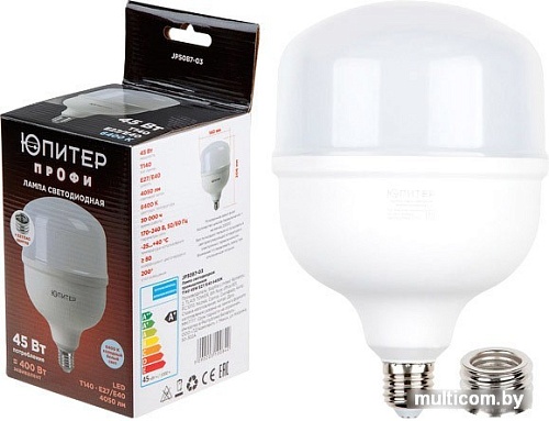 Светодиодная лампочка Юпитер T140 45 Вт 170-240В E27/E40 6400К 4050Лм JP5087-03