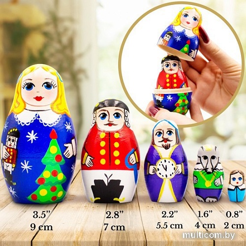 Развивающая игра Брестская Матрешка Щелкунчик (набор 5 шт)