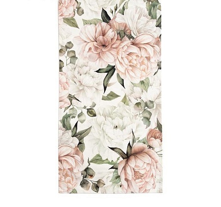 Полотенце Этель Пионы 5376623 (зеленый/розовый)