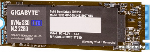 SSD Gigabyte NVMe 1TB GP-GSM2NE3100TNTD