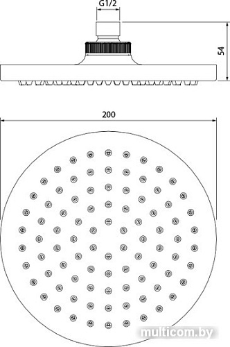 Верхний душ IDDIS 00120RPi64