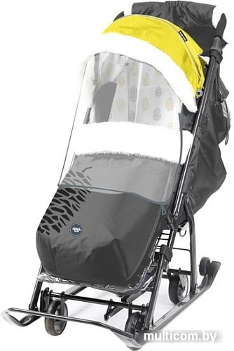 Санки-коляска Nika НД7-5К/1 (черный/золото)