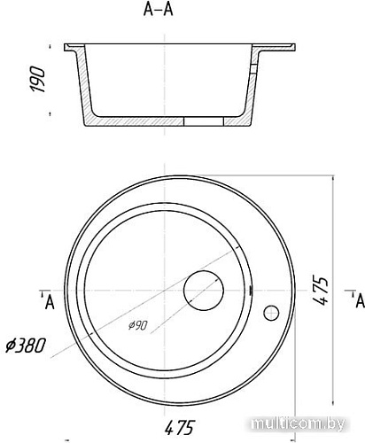 Кухонная мойка Gerhans A05 (бежевый)