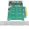 Адаптер для подключения M.2 накопителей Linkreal LRNV95N8 PCIe x8 to 2-Port M.2 NVMe Adapter