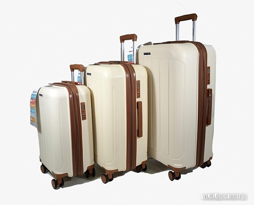 Чемодан-спиннер Mironpan 11197-2 72 см (молочный)