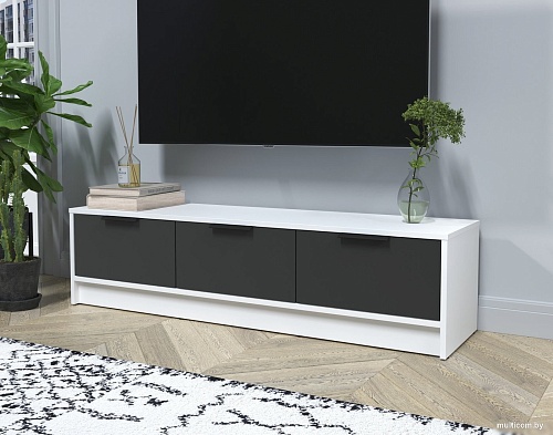 Тумба Интерлиния ТВ Концепт КТ-ТВ3-35 (антрацит/белый платинум)