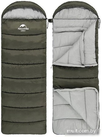 Спальный мешок Naturehike U350 NH20MSD07 (левая молния, хаки)