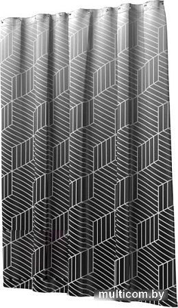 Шторка-занавеска для ванны Fora Delicate Black FOR-PH-DLB