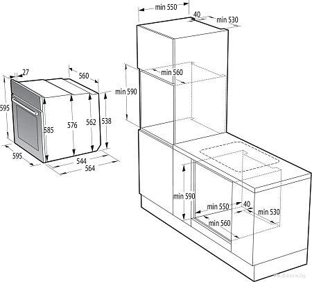 Электрический духовой шкаф Gorenje BO6735CLI