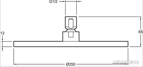 Верхний душ Jacob Delafon Katalyst E13689-CP