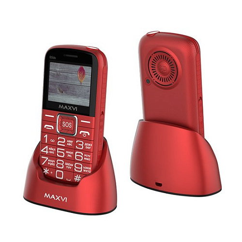 Кнопочный телефон Maxvi B5ds (красный)