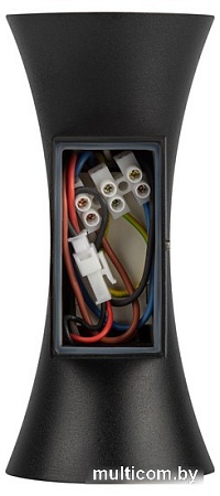 Фасадный светильник ЭРА WL42 BK+GD светодиодная 10Вт 3500К IP54 Б0054420 (черный/золото)