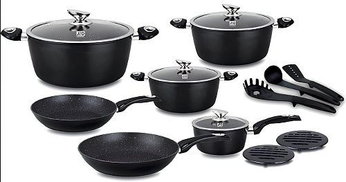 Набор кастрюль JIO J024315 (черный)