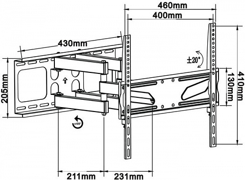 Кронштейн ITech PTRB42 (черный)