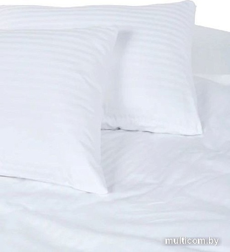 Постельное белье GoodNight Pure Страйп-сатин Евро 417443 (белый)