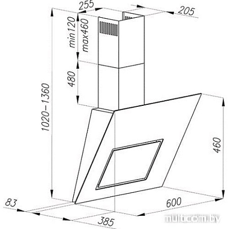 Кухонная вытяжка Ciarko Black Pearl SNPT 60 Luxe Inox