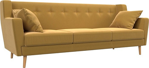 Диван Mebelico Брайтон 3 109157 (микровельвет, желтый)
