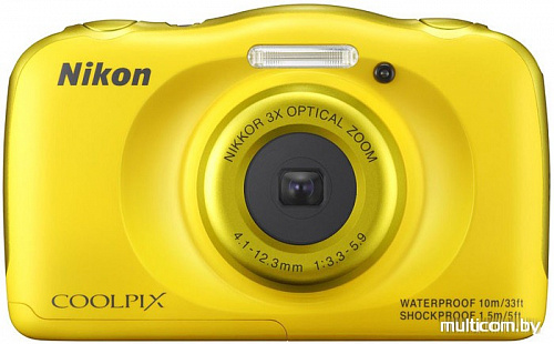 Фотоаппарат Nikon Coolpix W100 (желтый)