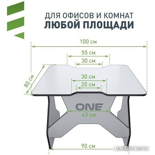 Геймерский стол VMM Game One Light 100 Black TL-1-WEBK