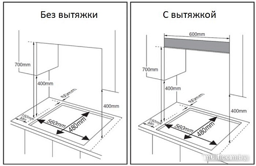 Варочная панель Weissgauff HGG 6445 BL Volcano Burner