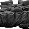 Постельное белье Pandora №1x1 19-5708 Черный 2сп с европростыней (микрофибра-страйп)