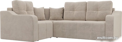 Угловой диван Mebelico Кембридж угловой 108810 (левый, велюр, бежевый)
