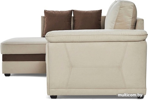 Угловой диван PirroGroup Консул угловой (левый, велюр, velvet biege)