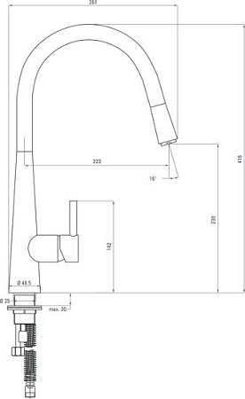 Смеситель Deante Aster BCA 072M