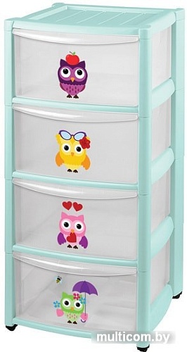 Комод Бытпласт Пластишка (светло-зеленый) 431342509