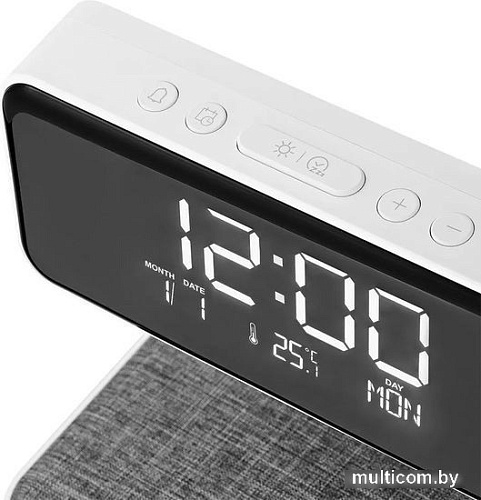 Настольные часы с беспроводной зарядкой Kitfort KT-3351