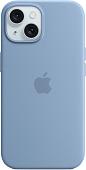 Чехол для телефона Apple MagSafe Silicone Case для iPhone 15 (зимний синий)
