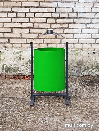 Уличная урна BZT DumH02 (зеленый, c пепельницей)