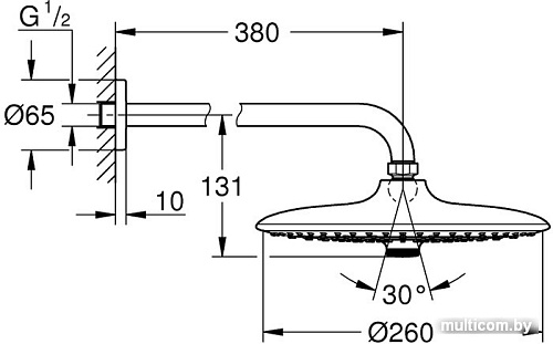 Верхний душ Grohe Euphoria 260 26459000