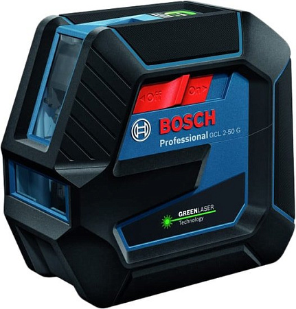 Лазерный нивелир Bosch GCL 2-50 G Professional 0601066M02 (RM 10+DK 10, кейс)