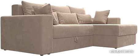 Угловой диван Mebelico Майами 15 114911 (правый, велюр, бежевый)
