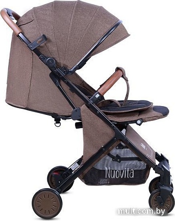 Коляска прогулочная «книга» Nuovita Giro Lux (коричневый/черная рама)