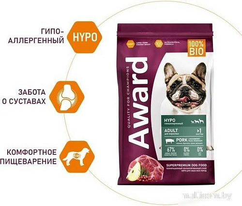 Award Adult Hypo со свининой с добавлением брусники 2543554 2 кг