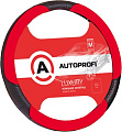 Оплетка на руль Autoprofi AP-1010 BK/RD (M) (черный/красный)