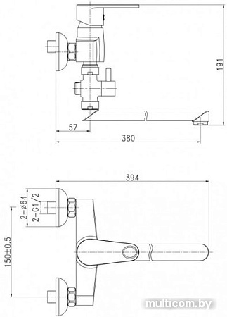 Смеситель Cersanit Cari S951-241