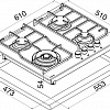 Варочная панель TEKA CGW LUX 60 4G AI AL TR CI NAT